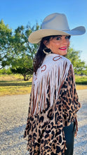 Horseshoe Cream and Tan Fringe Shrug