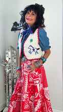 Bandana Print Midi Skirt