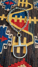 Large Silver Horse Bit Necklace