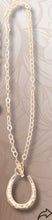 Large Gold Horseshoe Pendant Necklace