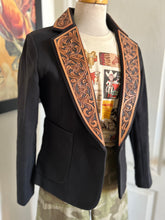 Tooled Leather Blazer