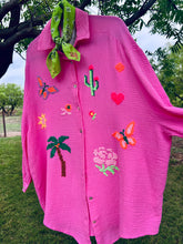 Italian Gauze Butterfly Cactus Shirt