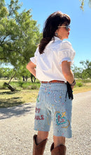 “Wear The West”Hand Painted Bermuda Shorts