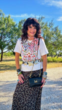 Leopard Olive Midi Skirt