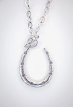 Large Gold Horseshoe Pendant Necklace