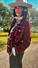 Denim Effect Knit Sweater Jacket