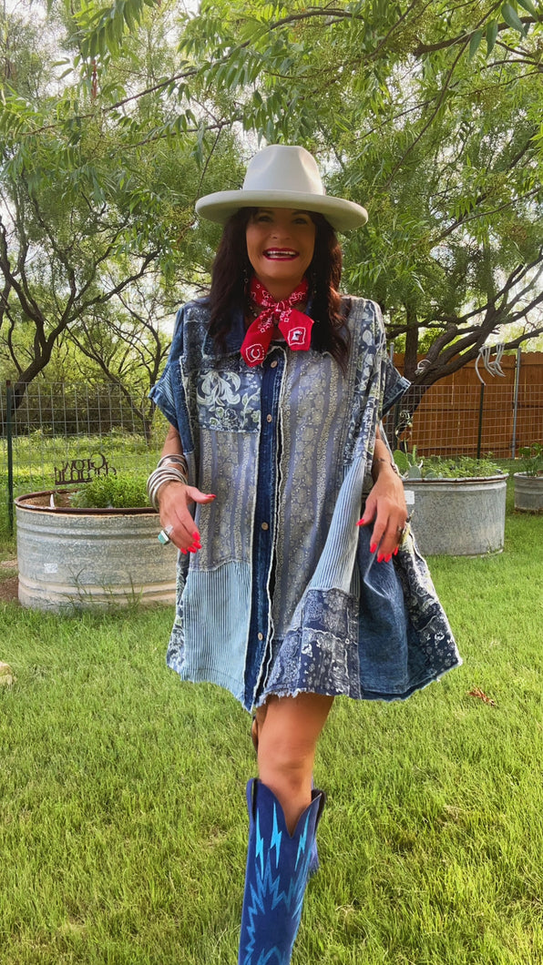 Denim Patchwork Tunic
