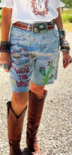 “Wear The West”Hand Painted Bermuda Shorts
