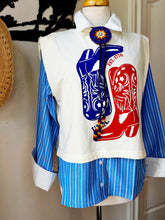 Blue Multi Stripe Button Down
