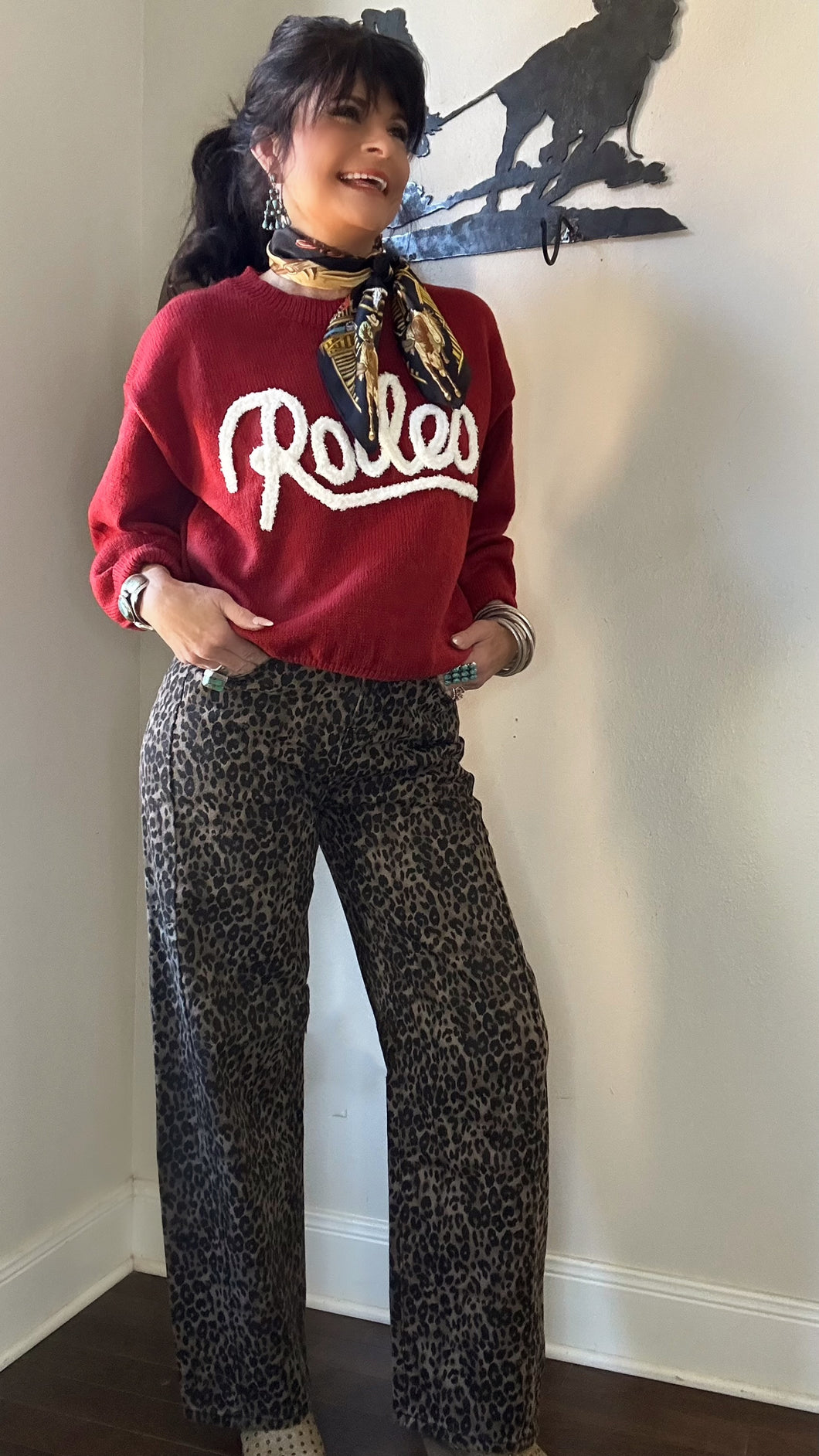 Leopard Wide Leg Pants