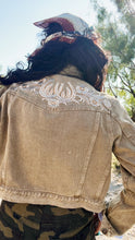 Yellow Horse Cropped Denim Jacket