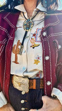 Longhorn Buckle w/Tooled Belt