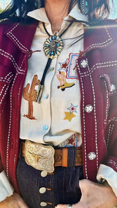 Longhorn Buckle w/Tooled Belt