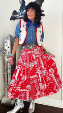Bandana Print Midi Skirt