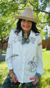 Riata Pearl Snap Blouse