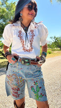 “Wear The West”Hand Painted Bermuda Shorts