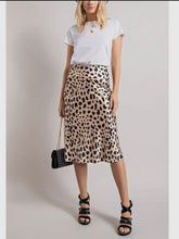 Bella Spotted Satin Midi Skirt