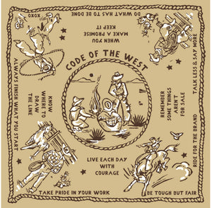 XOXO Code of the West Bandana