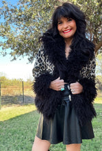 Leopard Fur Trim Coat