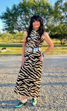 Zebra Print Maxi Dress