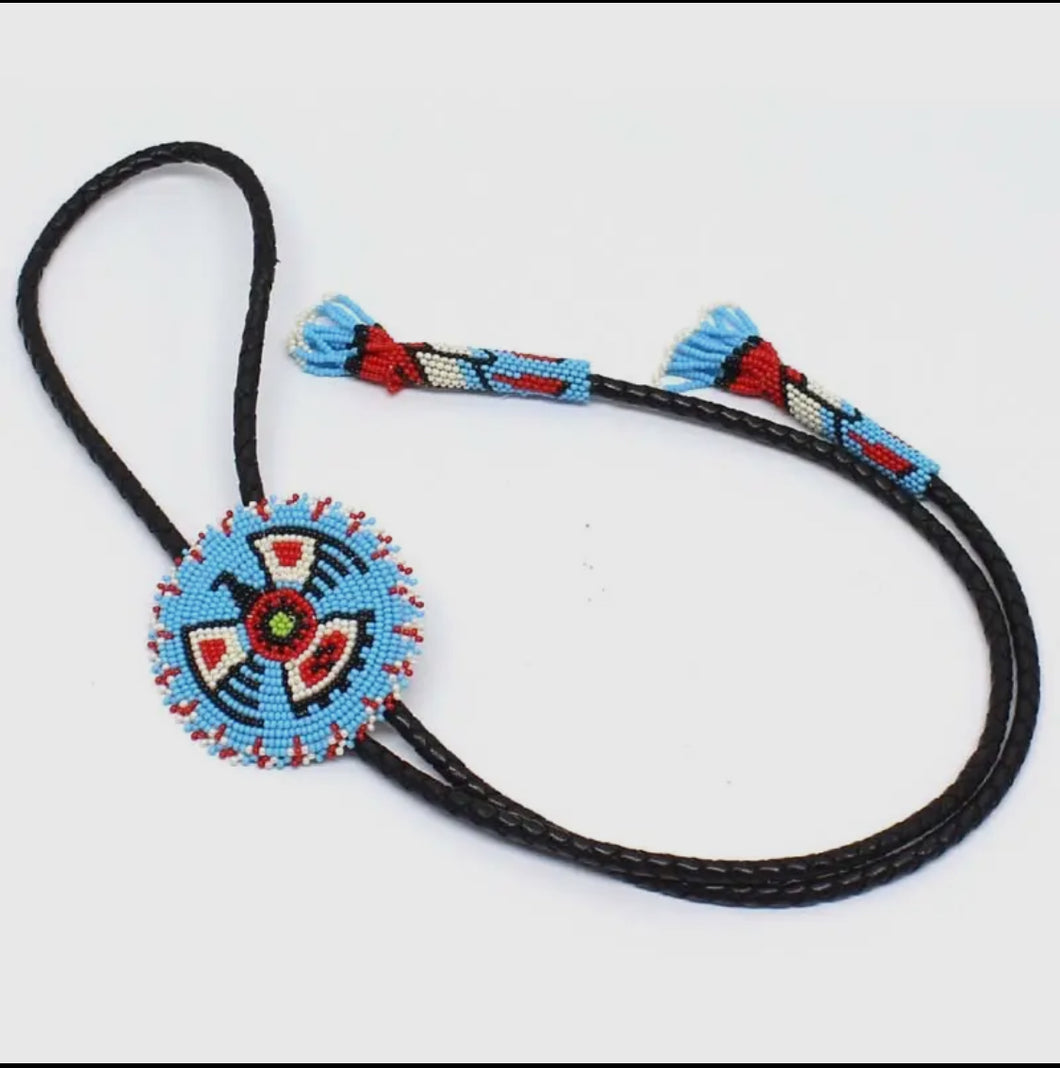 Beaded Thunderbird Bolo