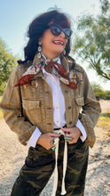 Yellow Horse Cropped Denim Jacket
