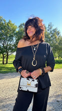 Black and White Cowhide Bag