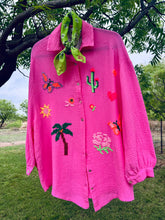 Italian Gauze Butterfly Cactus Shirt