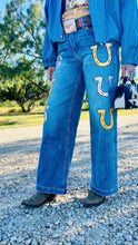 Lucky Horseshoe Painted Jeans