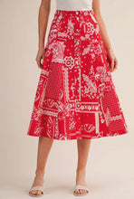 Bandana Print Midi Skirt
