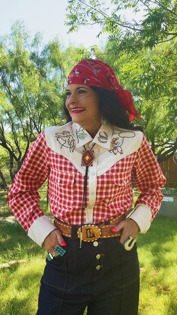 Cowpoke Gingham Pearl Snap Shirt