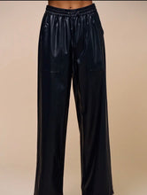 Faux Leather Drawstring Pants