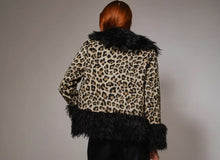 Leopard Fur Trim Coat