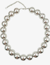 Chunky Silver Bead Necklace