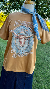 Greetings From The West XOXO Tee