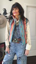 Serape Woven Puffer Vest
