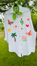 Italian Gauze Butterfly Cactus Shirt