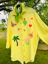 Italian Gauze Butterfly Cactus Shirt
