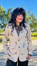 Cattle Brands Pinstripe Blazer