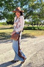 Fringe Wide Leg Denim Jeans