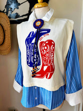 Blue Multi Stripe Button Down