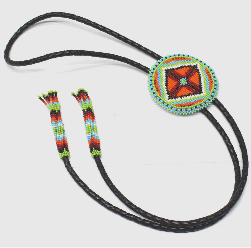 Aztec Beaded Bolo