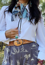 Western Print Wide Leg Pants