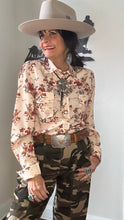 Howdy Hanny Wagon Wheel Pearl Snap Blouse