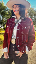 Denim Effect Knit Sweater Jacket