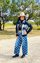 Denim Polka Dot Barrel Jeans
