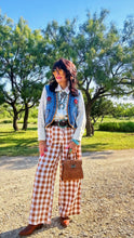 Brown Gingham Pants