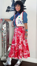 Bandana Print Midi Skirt