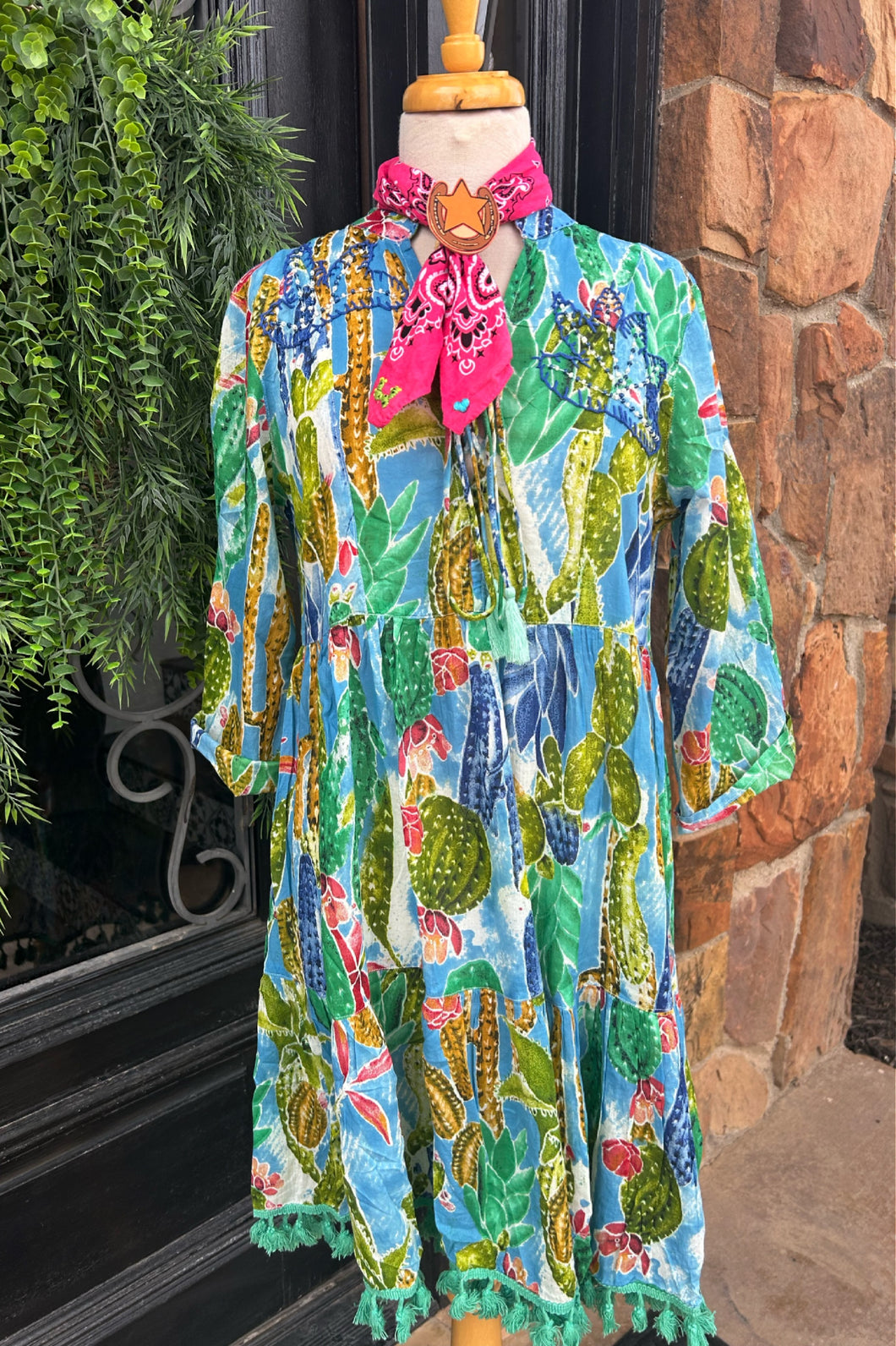 Cacti Tassel Dress