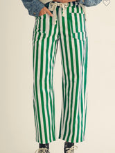 Green Stripe Pants